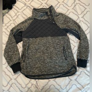 Abercrombie & Fitch - fleece jacket, asymmetrical snap buttons, size medium